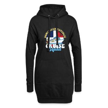 Vacances en famille à l’escouade de croisière en République dominicaine - Sweat-shirt à capuche long Femme - noir - Devant