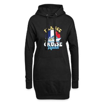 Voyage de vacances en famille France Cruise Squad - Sweat-shirt à capuche long Femme - noir - Devant