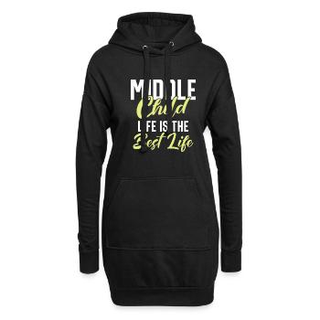 Cadeaux d’enfant du milieu - Sweat-shirt à capuche long Femme - noir - Devant
