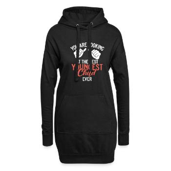 Cadeau enfant le plus jeune - Sweat-shirt à capuche long Femme - noir - Devant