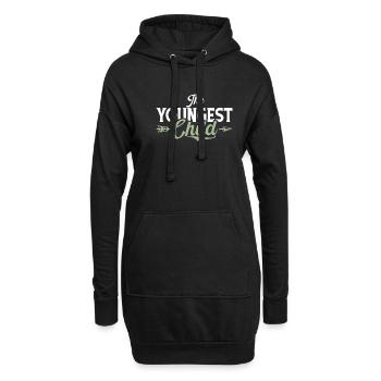 Cadeau enfant le plus jeune - Sweat-shirt à capuche long Femme - noir - Devant