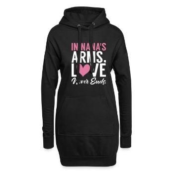 Nana Gifts - Hoodie-Kleid - Schwarz - Vorne