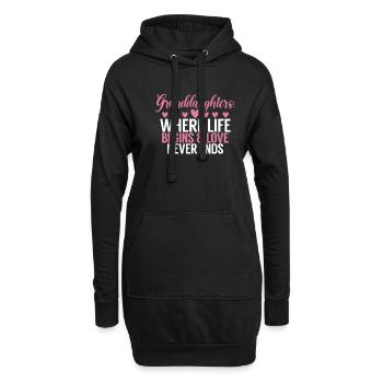 Cadeaux de petite-fille - Sweat-shirt à capuche long Femme - noir - Devant