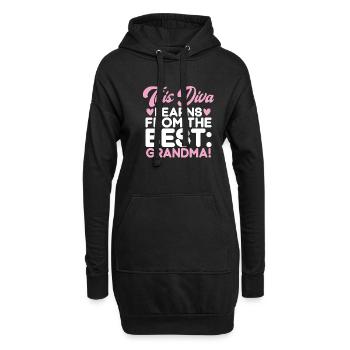 Cadeaux de petite-fille - Sweat-shirt à capuche long Femme - noir - Devant