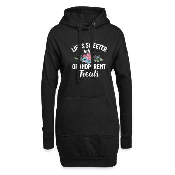 Cadeaux de petite-fille - Sweat-shirt à capuche long Femme - noir - Devant