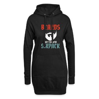 Giftidea Beard Men - Hoodie-Kleid - Schwarz - Vorne