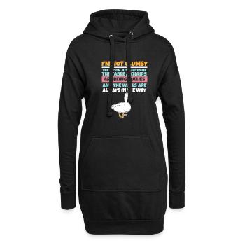 Je ne suis pas maladroit Le sol me déteste Canard stupide - Sweat-shirt à capuche long Femme - noir - Devant