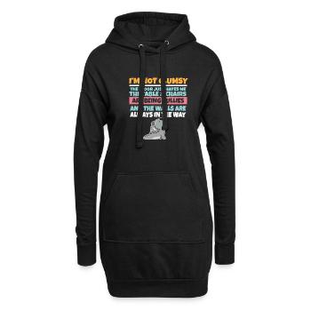 Je ne suis pas maladroit Le sol me déteste Koala stupide - Sweat-shirt à capuche long Femme - noir - Devant