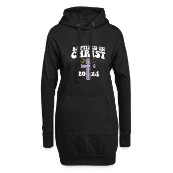 Baptized In Christ 2024 Religious Christian - Hoodie-Kleid - Schwarz - Vorne