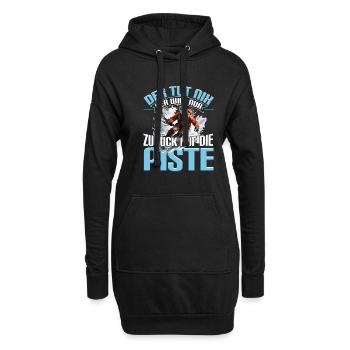 Ski Skifahren Skifahrer Der tut nix - Hoodie-Kleid - Schwarz - Vorne
