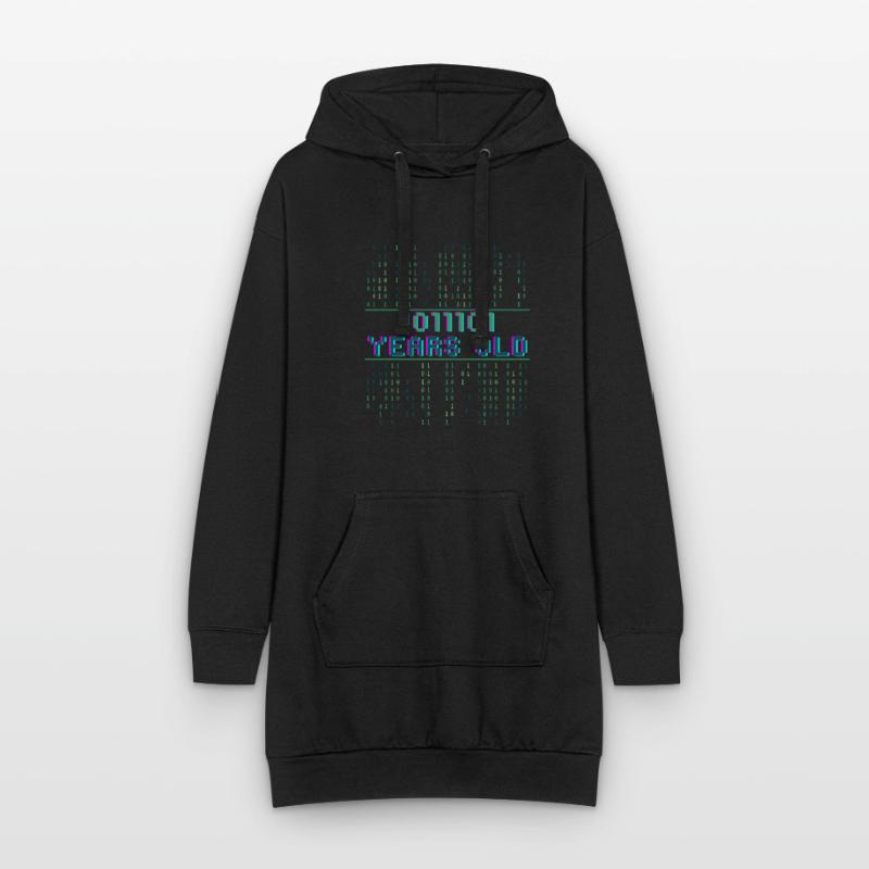 93e anniversaire Codeur de code binaire de 93 ans Sweat-shirt à capuche long Femme