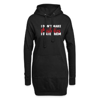 Cadeau unique - Sweat-shirt à capuche long Femme - noir - Devant
