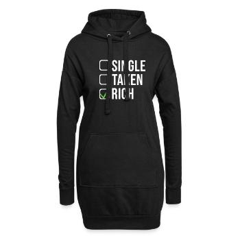 Cadeau unique - Sweat-shirt à capuche long Femme - noir - Devant