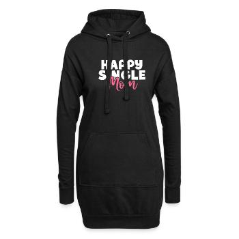Cadeau unique - Sweat-shirt à capuche long Femme - noir - Devant