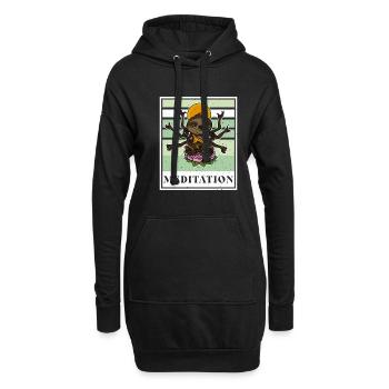 Faultier Fitness Yoga Namaste Meditation Zen - Hoodie-Kleid - Schwarz - Vorne