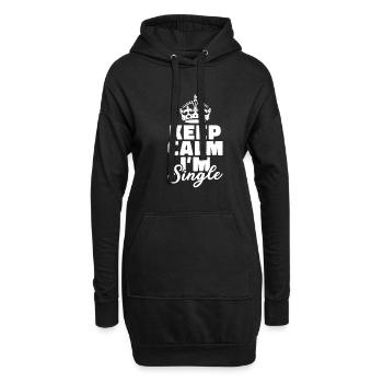 Cadeau unique - Sweat-shirt à capuche long Femme - noir - Devant