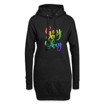 Cadeaux gays - Sweat-shirt à capuche long Femme - noir - Devant
