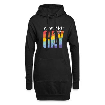 Cadeaux gays - Sweat-shirt à capuche long Femme - noir - Devant