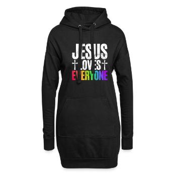Cadeaux gays - Sweat-shirt à capuche long Femme - noir - Devant