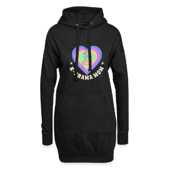 K-Drama Liebhaber Lustig KDrama Mutter - Hoodie-Kleid - Schwarz - Vorne