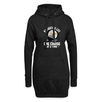Navigating Life One Cruise At A Time Cruise Ship - Hoodie-Kleid - Schwarz - Vorne