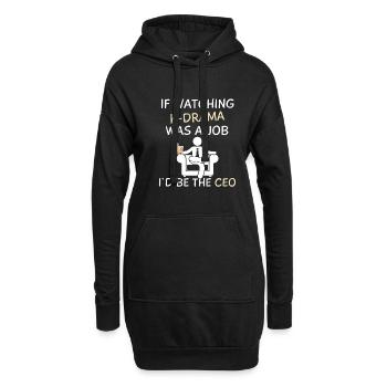 K-Drama Liebhaber Lustig KDrama Mutter - Hoodie-Kleid - Schwarz - Vorne