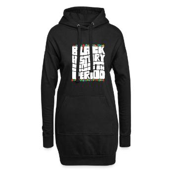 Période du Mois de l’histoire des Noirs Fierté afro-américaine - Sweat-shirt à capuche long Femme - noir - Devant