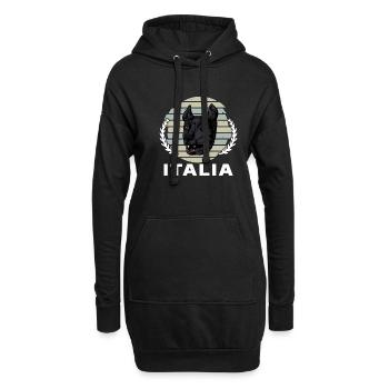Rom Skulptur Wolf Antik Mythologie Geschichte - Hoodie-Kleid - Schwarz - Vorne