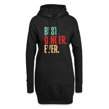 Cadeaux roux - Sweat-shirt à capuche long Femme - noir - Devant