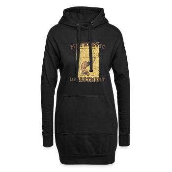 Kunst Goldener Schnitt Mathe Geometrie Zahlen - Hoodie-Kleid - Schwarz - Vorne