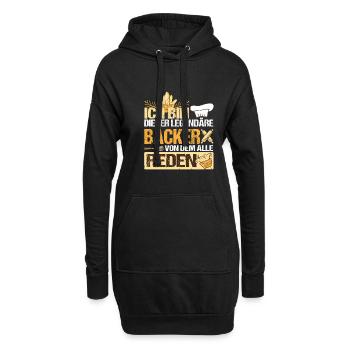 Bäcker Konditor Ich bin der legendäre Bäcker - Hoodie-Kleid - Schwarz - Vorne
