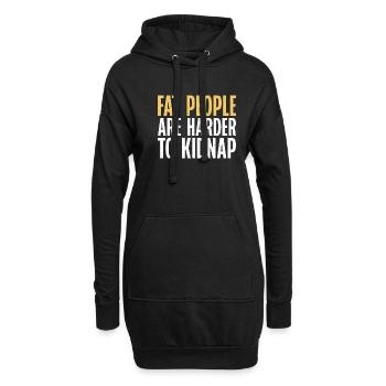 Cadeaux de graisse drôles - Sweat-shirt à capuche long Femme - noir - Devant