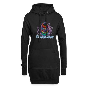 Hamsa Yoga Buddha Talisman Hindu Glück - Hoodie-Kleid - Schwarz - Vorne