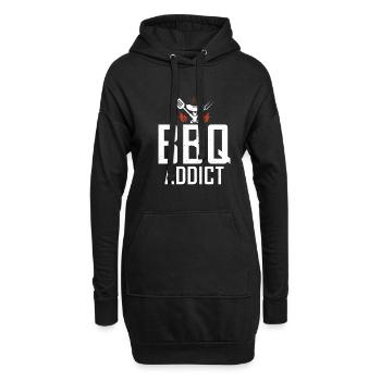 Grill Barbecue Grilling - Hoodie-Kleid - Schwarz - Vorne