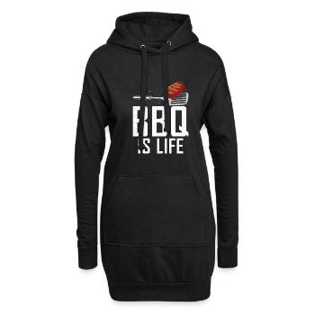 Grill Barbecue Grilling - Hoodie-Kleid - Schwarz - Vorne