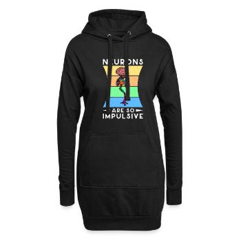 Gehirn Arzt Neurologie Anatomie Neurochirurg - Hoodie-Kleid - Schwarz - Vorne