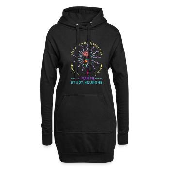 Neurologie Medizin Gehirn Facharzt Neuron - Hoodie-Kleid - Schwarz - Vorne
