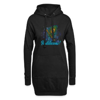 Krishna Indien Bansuri Flöte Bambus Yoga Zen - Hoodie-Kleid - Schwarz - Vorne