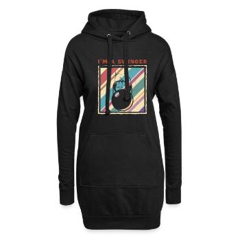 Hantel Kettlebell Fitness Bodybuilder Masse - Hoodie-Kleid - Schwarz - Vorne