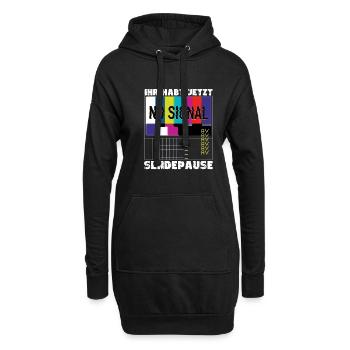 Vous avez maintenant une pause de la diffusion - Pas de signal - Sweat-shirt à capuche long Femme - noir - Devant