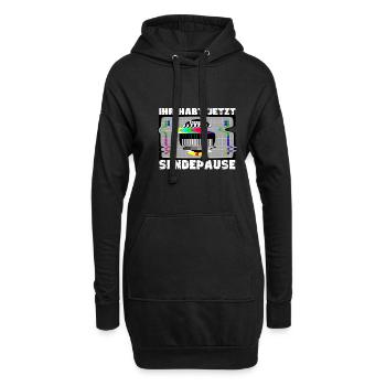 Vous avez maintenant une pause de la diffusion - Pas de signal - Sweat-shirt à capuche long Femme - noir - Devant