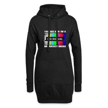 Vous avez maintenant une pause de la diffusion - Pas de signal - Sweat-shirt à capuche long Femme - noir - Devant