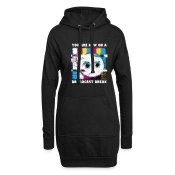 Vous avez maintenant une pause de la diffusion - Pas de signal - Sweat-shirt à capuche long Femme - noir - Devant