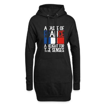 Cadeaux de cuisine française - Sweat-shirt à capuche long Femme - noir - Devant