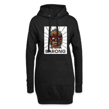 Mythischer Löwe Barong Maske Tanz Indonesien - Hoodie-Kleid - Schwarz - Vorne