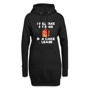 Cake Lover Cake Gift - Hoodie-Kleid - Schwarz - Vorne