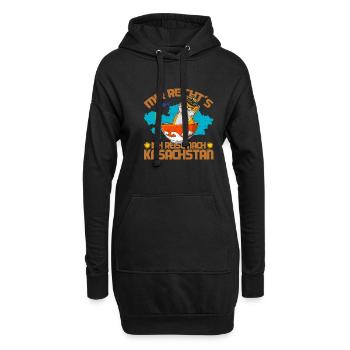 Kasachstan Reise UdSSR Katze Kasachisch Kasach - Hoodie-Kleid - Schwarz - Vorne