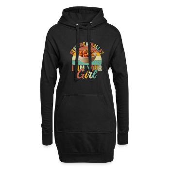 Cadeaux pour les amateurs de boulettes de viande - Sweat-shirt à capuche long Femme - noir - Devant