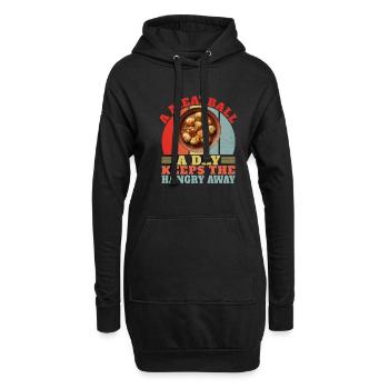 Cadeaux pour les amateurs de boulettes de viande - Sweat-shirt à capuche long Femme - noir - Devant