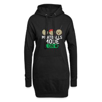 Cadeaux pour les amateurs de boulettes de viande - Sweat-shirt à capuche long Femme - noir - Devant